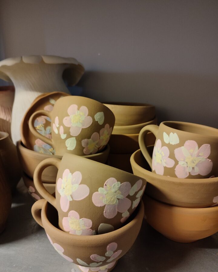 Spring Blossom Ceramic Mug & Saucer