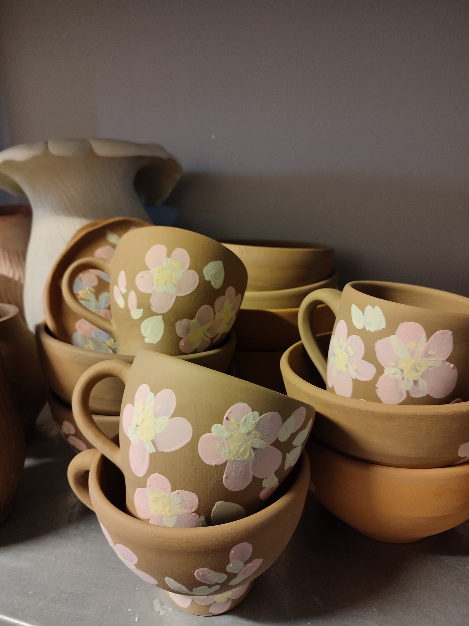 Spring Blossom Ceramic Mug & Saucer