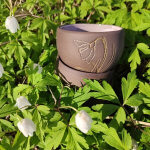 Spring Bloom Etched Tea Cups (Set of 2)