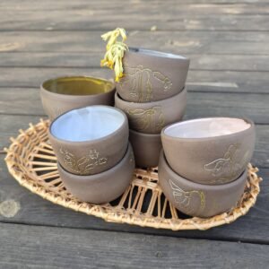 Earthen Whisper Hand-Embossed Bowl Set