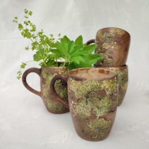 Forest Bloom Stoneware Mugs