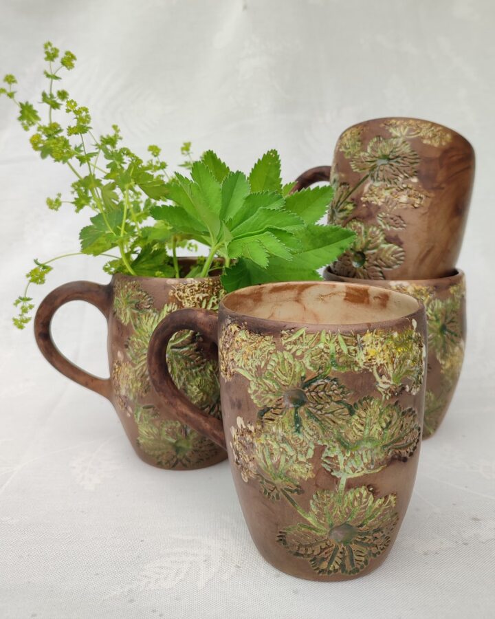 Forest Bloom Stoneware Mugs