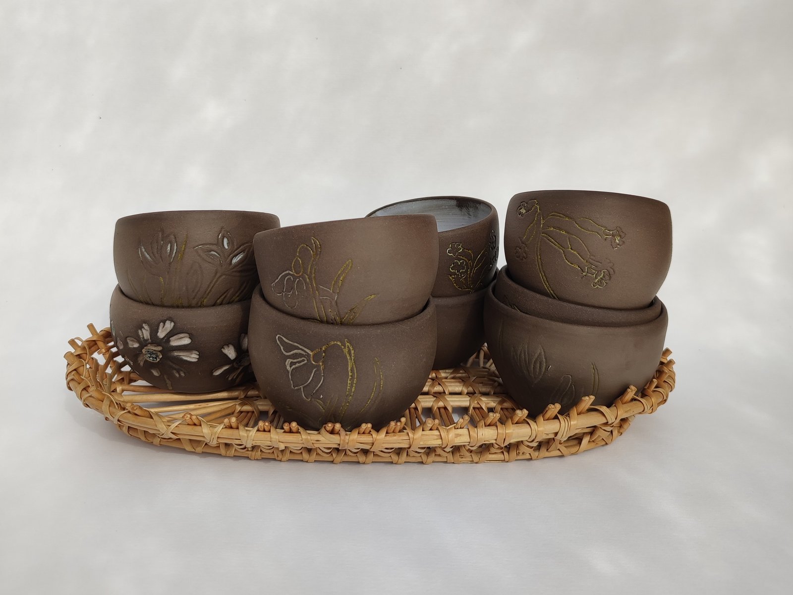 Earthen Bloom Carved Bowl - Image 3