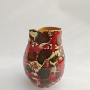 Crimson Grove Abstract Vase